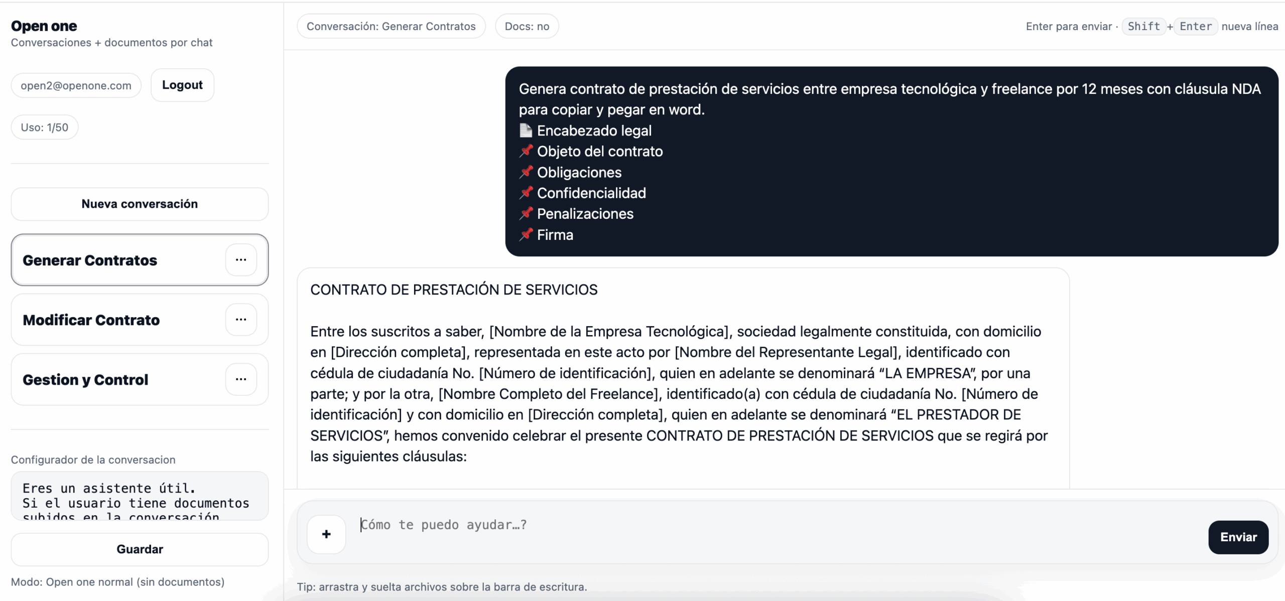 Generar contratos con inteligencia artificial
