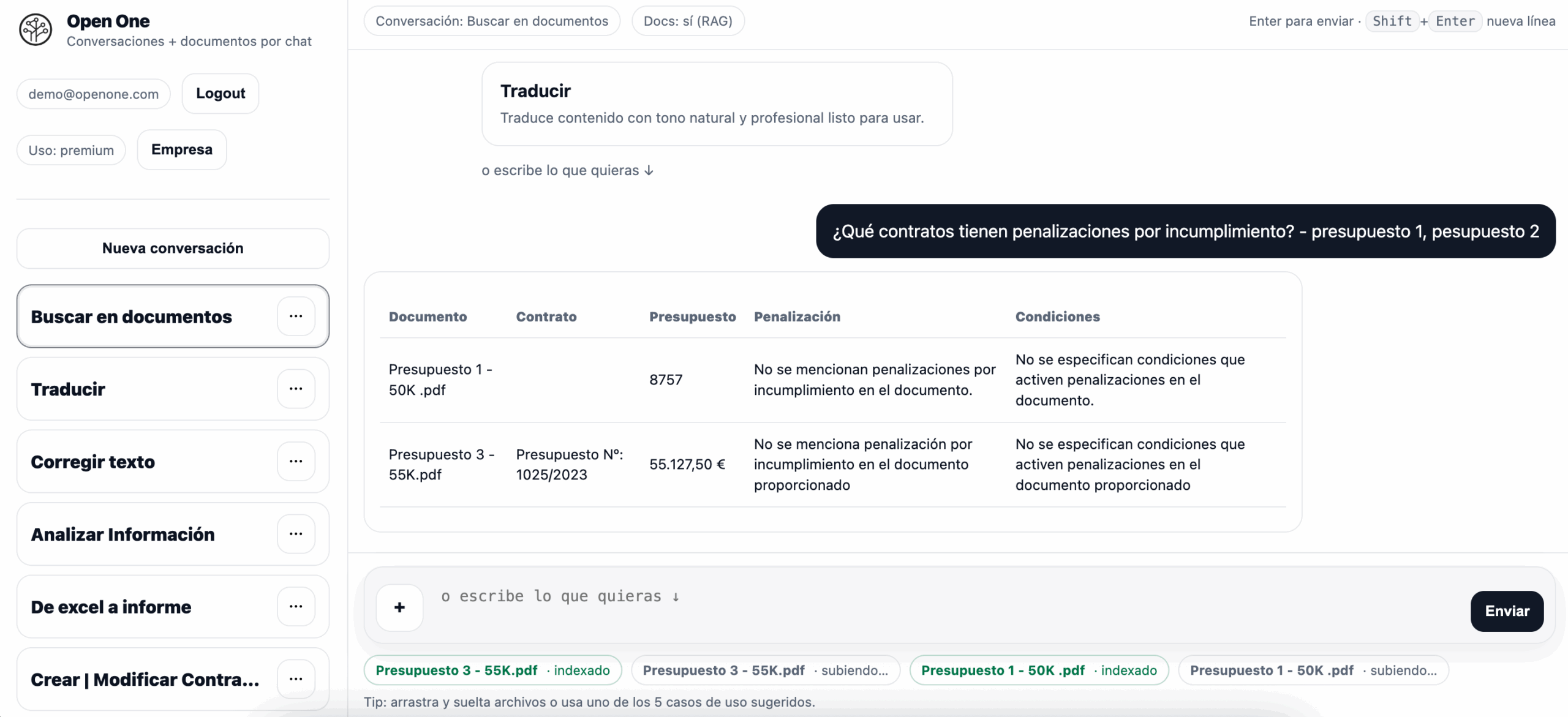 Buscar información en documentos con IA
