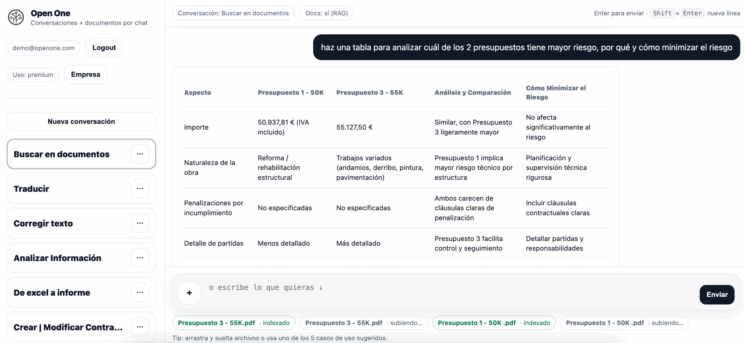 Evaluación de proveedores con IA
