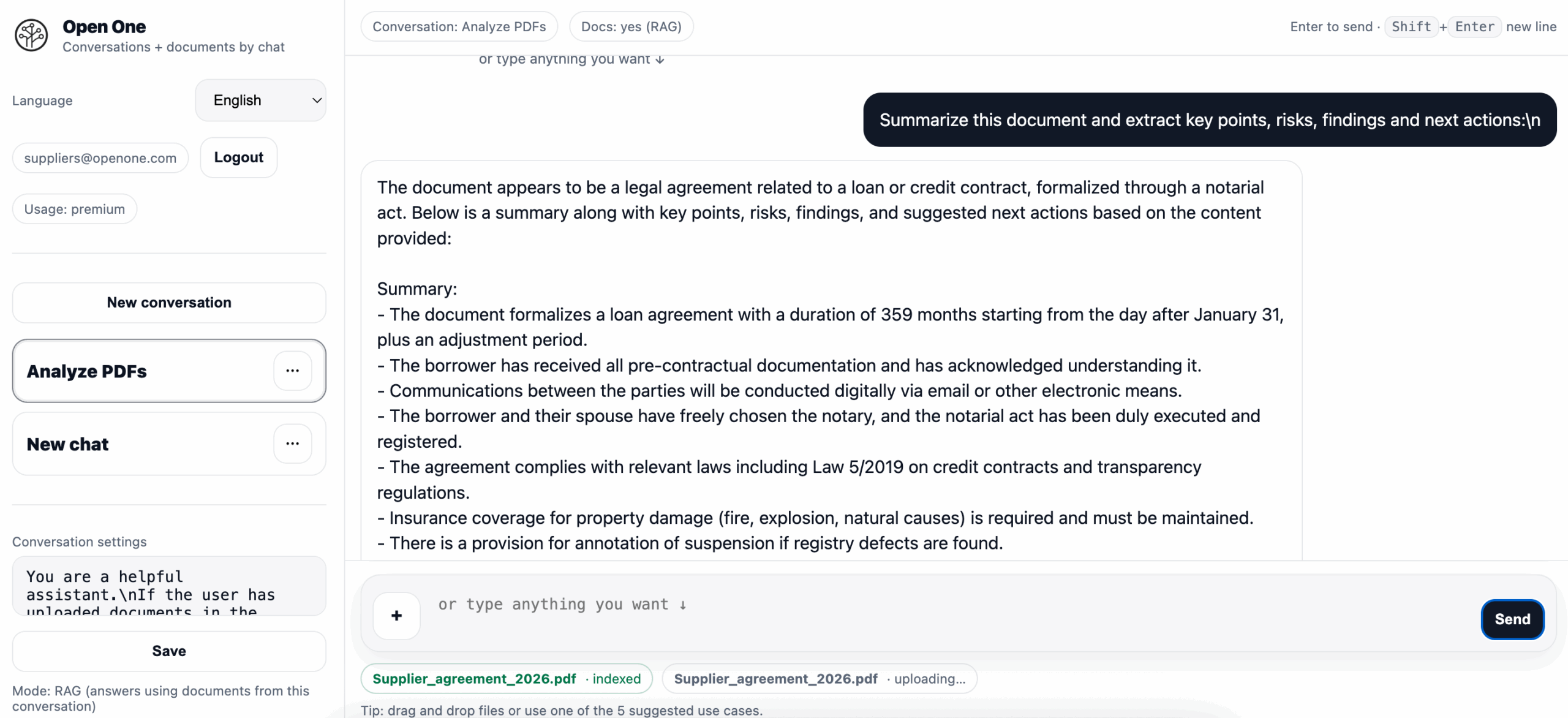 Private AI chatbot analyzing enterprise documents
